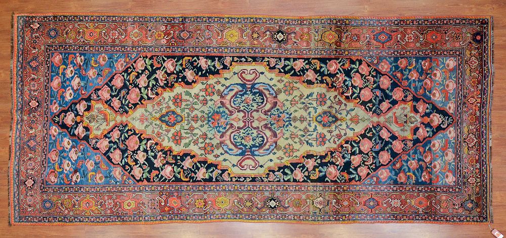 Appraisal: Antique Bahktiari gallery rug approx x Persia circa Condition Needs