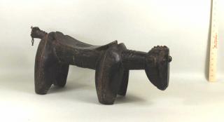 Appraisal: African Dogon Carved Wood Animal Dance Stool Mali African Dogon