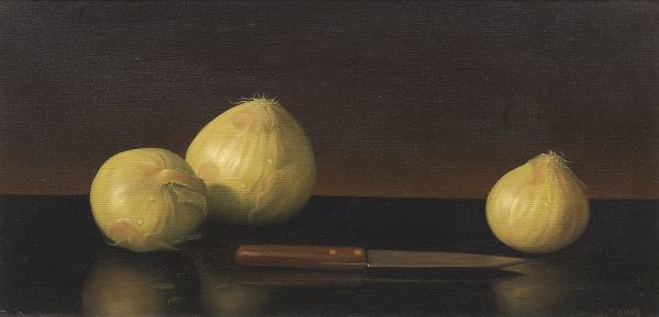 Appraisal: ALFRED JACKSON AMERICAN - x canvas Still life with onions