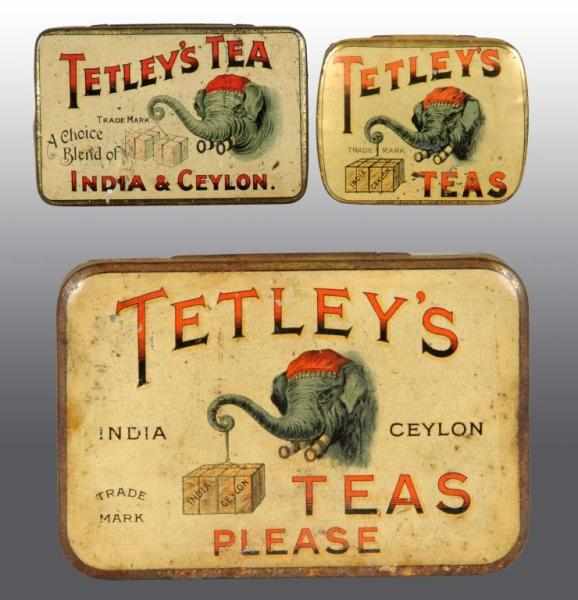 Appraisal: Lot of Tetley's Tea Advertising Tins Description Very detailed with