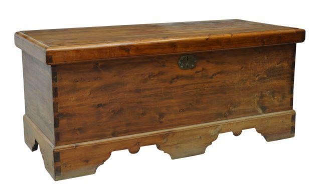 Appraisal: Large Spanish cedar storage trunk th c likely cedar having