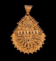 Appraisal: High Karat Gold Pendant karat yellow gold A very nice