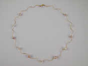 Appraisal: An carat gold wire and cultured pearl necklace approx cm