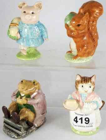 Appraisal: Royal Albert Beatrix Potter Figures Squirrel Nutkin Mr Jackson Mrs