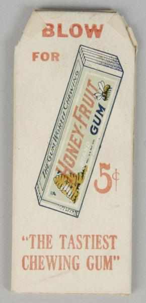 Appraisal: Cardboard Honey Fruit Gum Whistle Description Circa Nicely decorated on