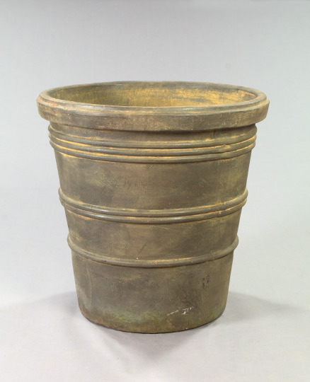 Appraisal: Large Terra Cotta Circular Tree Tub of ribbed tapering form