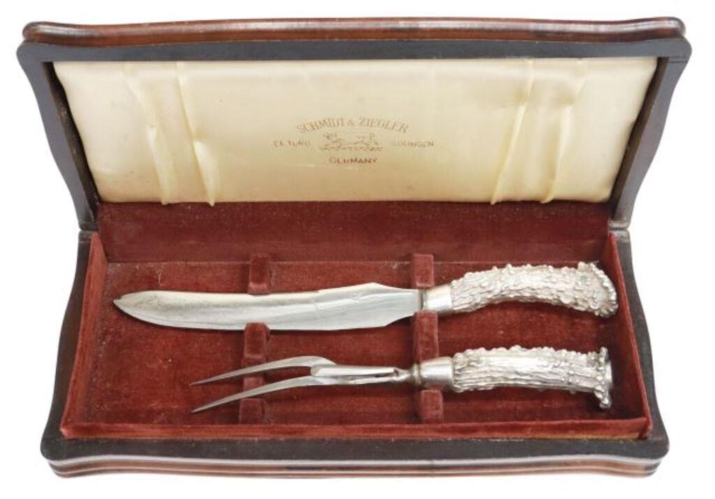 Appraisal: piece American sterling silver meat carving set Tiffany Company sterling