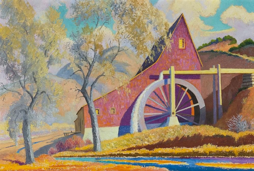 Appraisal: Pojoaque Mill - Autumn by Albert Schmidt Albert Schmidt -