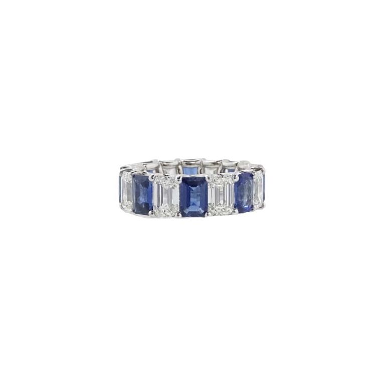 Appraisal: ct Diamond ct Sapphire Eternity Band ct Emerald Cut Diamond