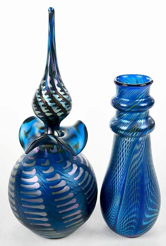 Appraisal: Lotton Art Glass Perfume and Bottle American late th century