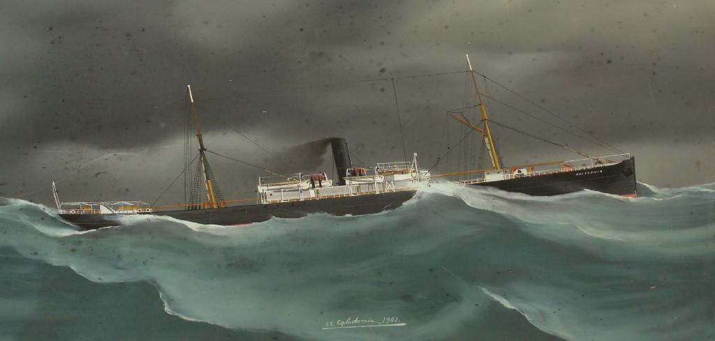 Appraisal: PIERHEAD PAINTING S S CALEDONIA titled and dated lower centre