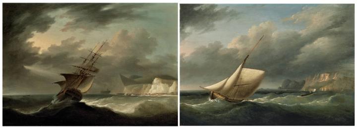 Appraisal: British School th Century Sailboat in a Gale Offshore and