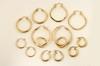 Appraisal: EARRINGS - Six pair of K gold hoop earrings dwt