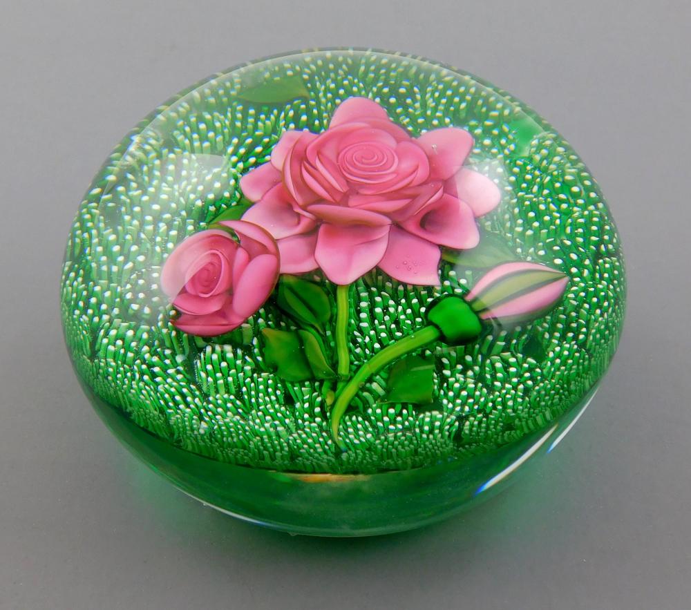 Appraisal: ART GLASS KEN ROSENFELD AMERICAN B STUDIO GLASS PAPERWEIGHT OF