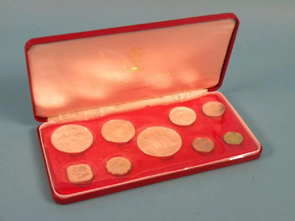 Appraisal: A Bahamas proof coin set minted at the Franklin mint