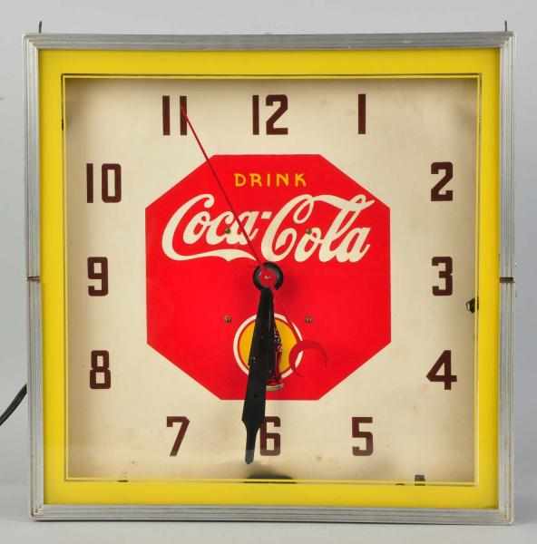 Appraisal: Coca-Cola Neon Clock Circa Bottle version Only light to moderate