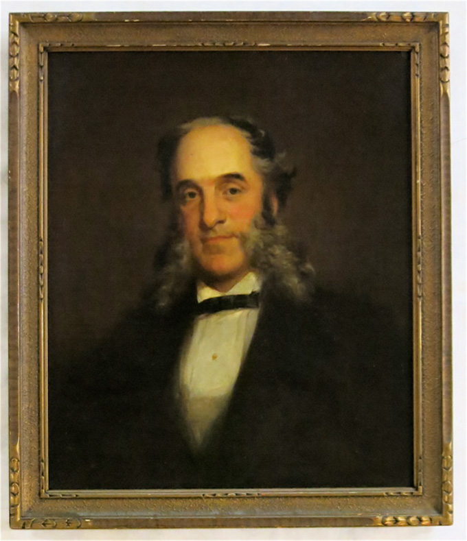 Appraisal: AMERICAN SCHOOL OIL ON CANVAS PORTRAIT OF EVAN MORRIS Philadelphia