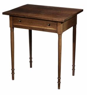 Appraisal: Southern Federal Inlaid Cherry One Drawer Table attributed to Southwest