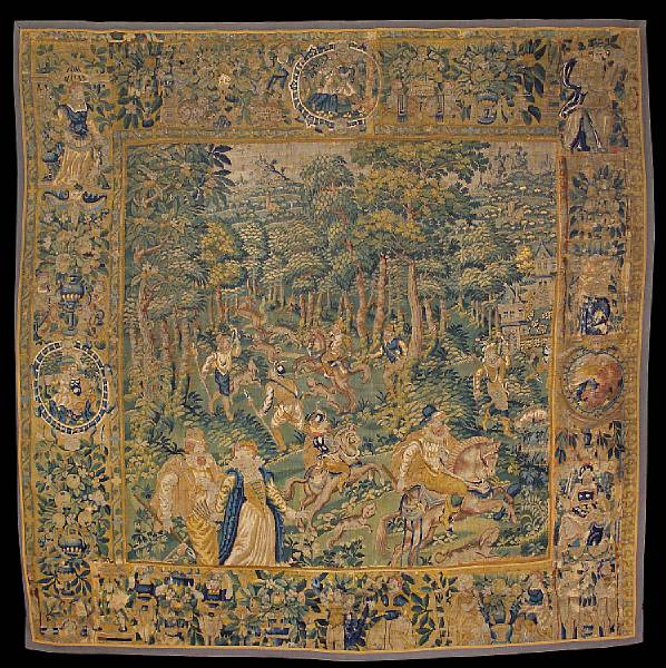 Appraisal: A Flemish game park tapestry fragment late th early th