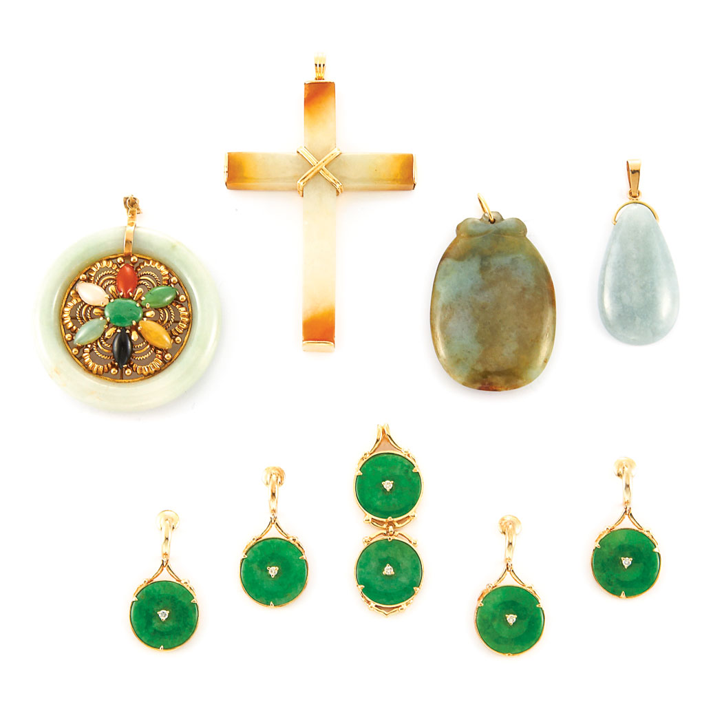 Appraisal: Group of Assorted Jade Jewelry