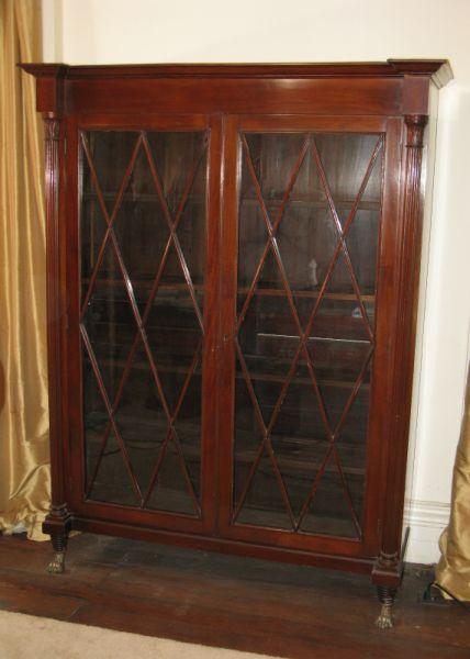 Appraisal: Neoclassical China Cabinet Baltimore MD ca mahogany with mahogany veneers