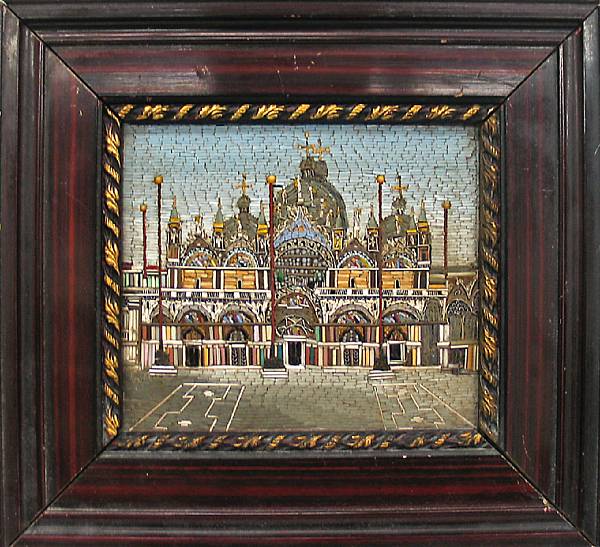 Appraisal: A Venetian glass micromosaic of Saint Mark's Church early th