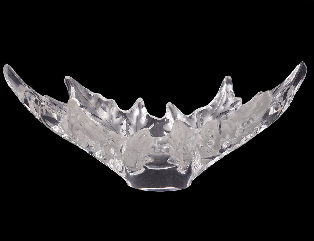 Appraisal: Marc Lalique Champs-Elysees Bowl Lalique Champs-Elysees bowl designed by Marc