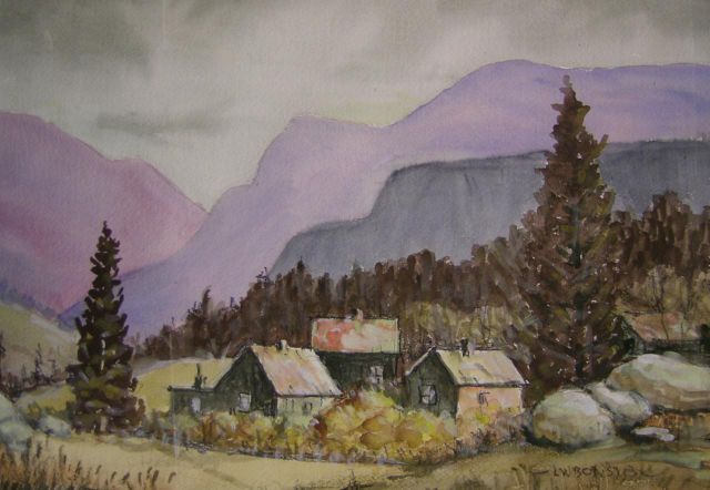 Appraisal: Louis W Bonsib IN - x Watercolor Signed Lower Right