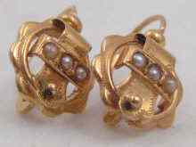 Appraisal: A pair of yellow metal tests carat gold earrings set