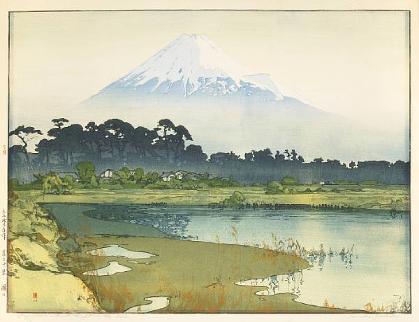 Appraisal: Hiroshi Yoshida - One oversize modern print From the series