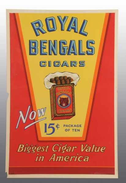 Appraisal: Royal Bengals Poster Description Circa s Two small edge tears