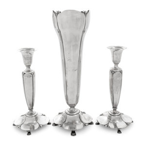 Appraisal: An American Silver Three Piece-Garniture Watson Co Attleboro MA Early