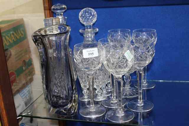 Appraisal: A SET OF SIX WATERFORD CRYSTAL HOCK GLASSES together with