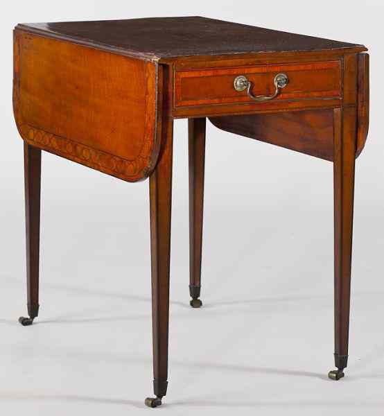 Appraisal: George III Inlaid Pembroke Tablecirca the top with centered inlaid