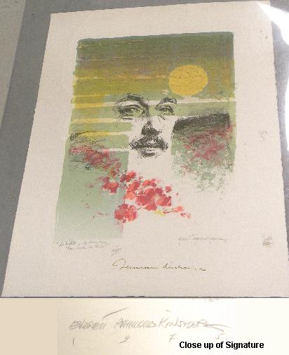 Appraisal: Everett Raymond Kinstler American b lithograph of playwright Tennessee Williams