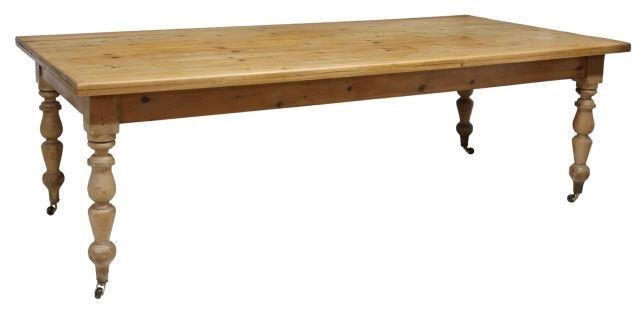 Appraisal: English late Victorian pine farmhouse table late th early th