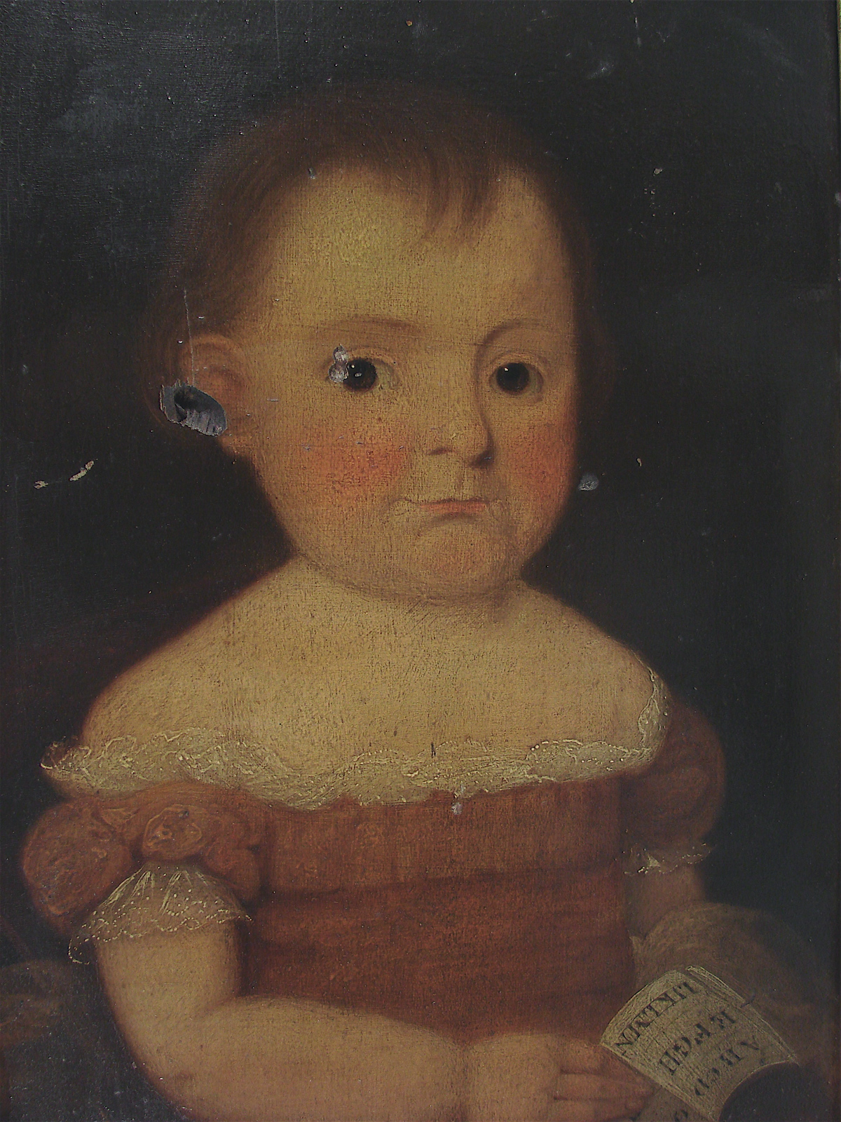 Appraisal: UNSIGNED WORK OF JOHN BREWSTER JR American - Half-length portrait