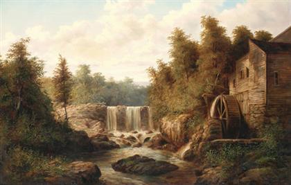 Appraisal: MANNER OF CHRISTOPHER H SHEARER american - LANDSCAPE WITH TRAVELLER