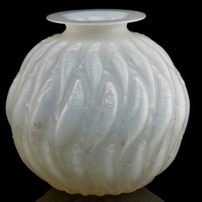 Appraisal: LALIQUE Marisa vase opalescent glass France ca M p no