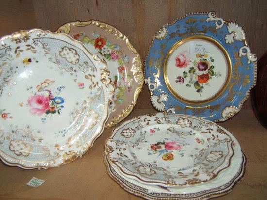 Appraisal: Six various cabinet plates including one by Rockingham with floral