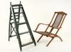 Appraisal: FOLDING FURNITURE - Two piece lot of th c folding