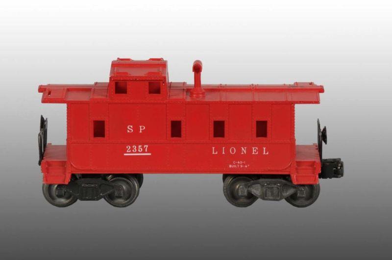 Appraisal: Lionel No Caboose Description Post-war s Hard-to-find car Rare red-painted