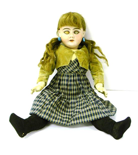 Appraisal: DOLL '' dry bisque head doll open-mouth on ball-jointed composite