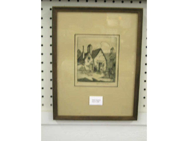 Appraisal: John Grath Etching European Cityscape