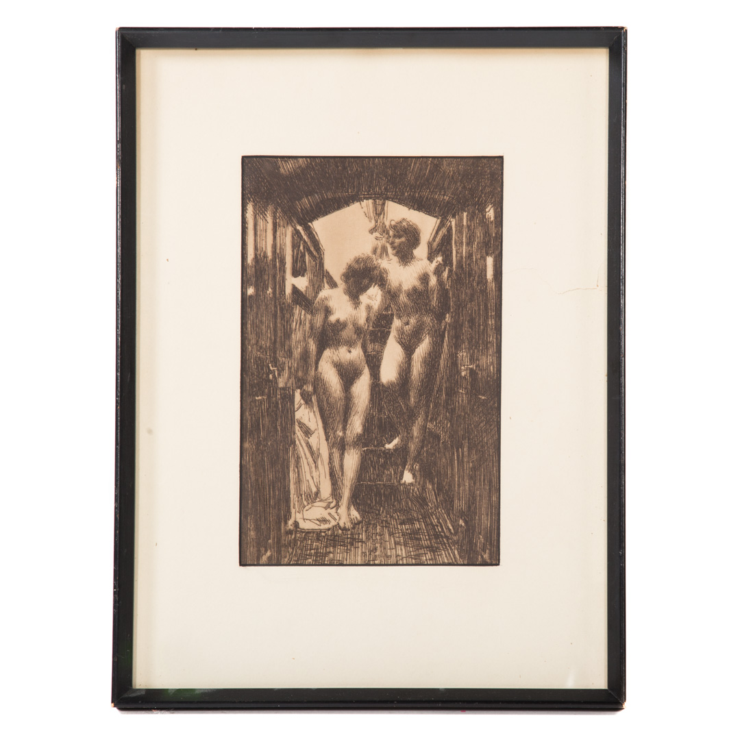 Appraisal: Anders Leonard Zorn Kajuta etching Swedish - Unsigned x in