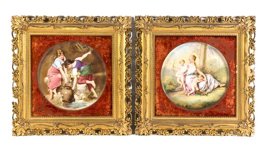 Appraisal: Sale Lot A Pair of Royal Vienna Porcelain Plaques of