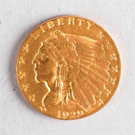 Appraisal: United States Indian Head gold quarter eagle AU- Estimate -