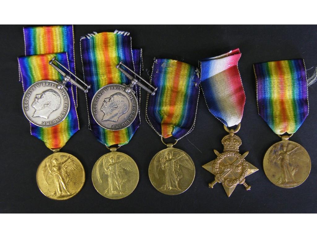 Appraisal: Two Great War medal duos to include The Victory medal