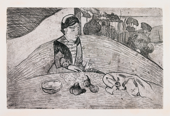 Appraisal: PAUL GAUGUIN La Femme aux Figues Etching on cream laid