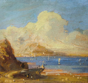 Appraisal: J A Ramsbottom early th century- Beach scene oil on